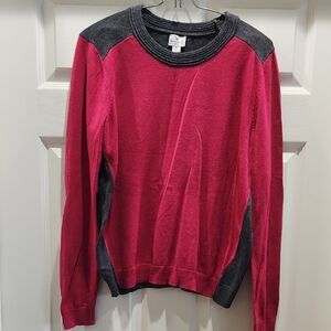 Worthington Women's Sweater - Red and Gray